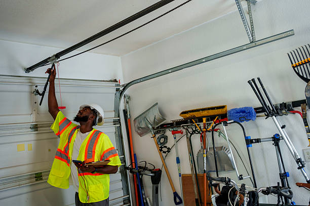 Professional Garage Door Panel Replacement technician working in Thruston, KY